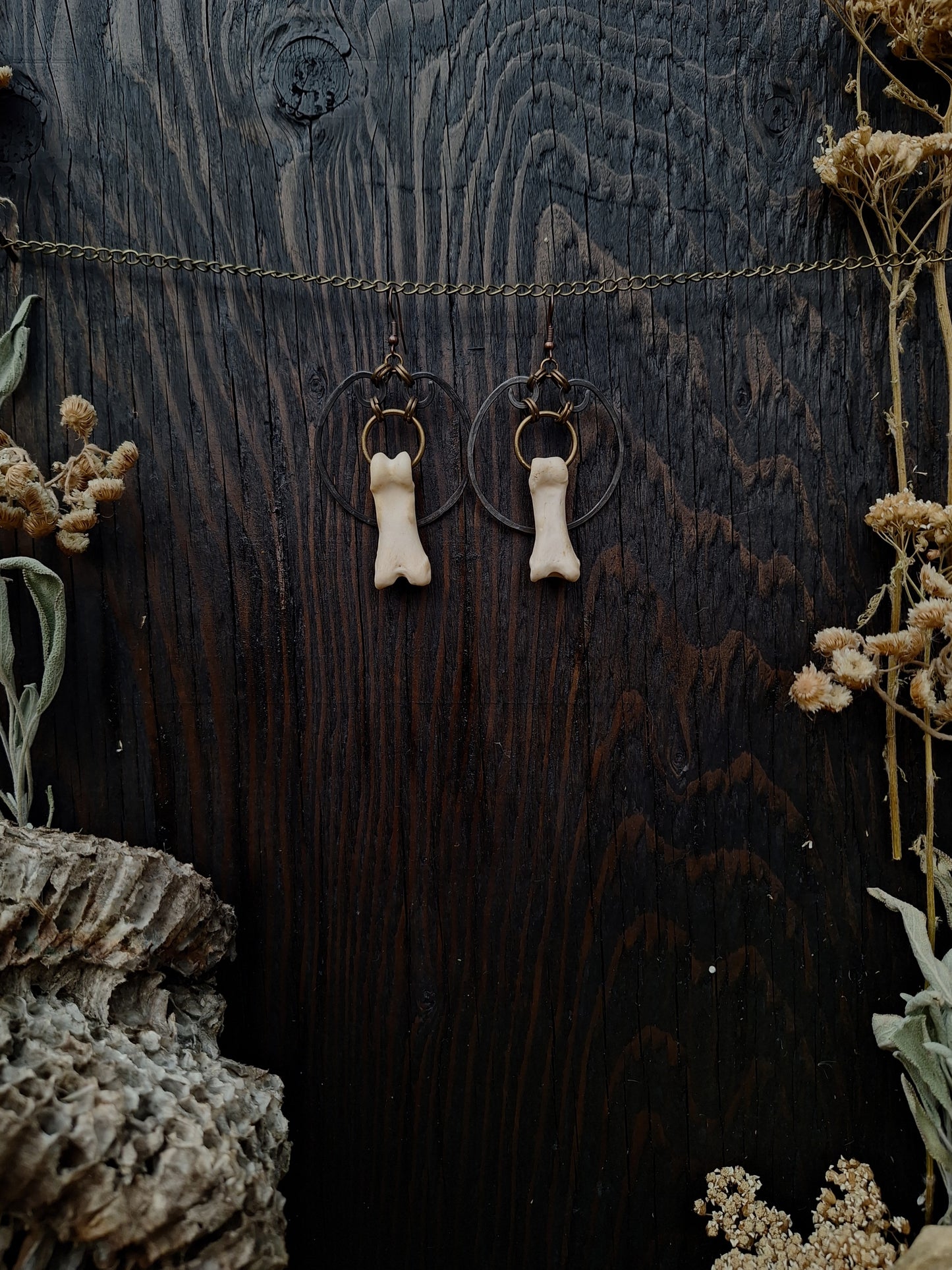 Double hoops & bone