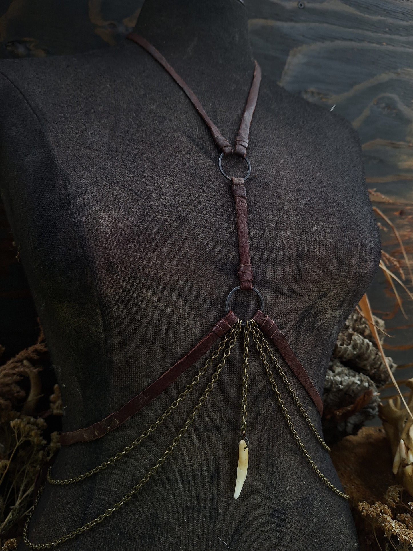 Leather & chains